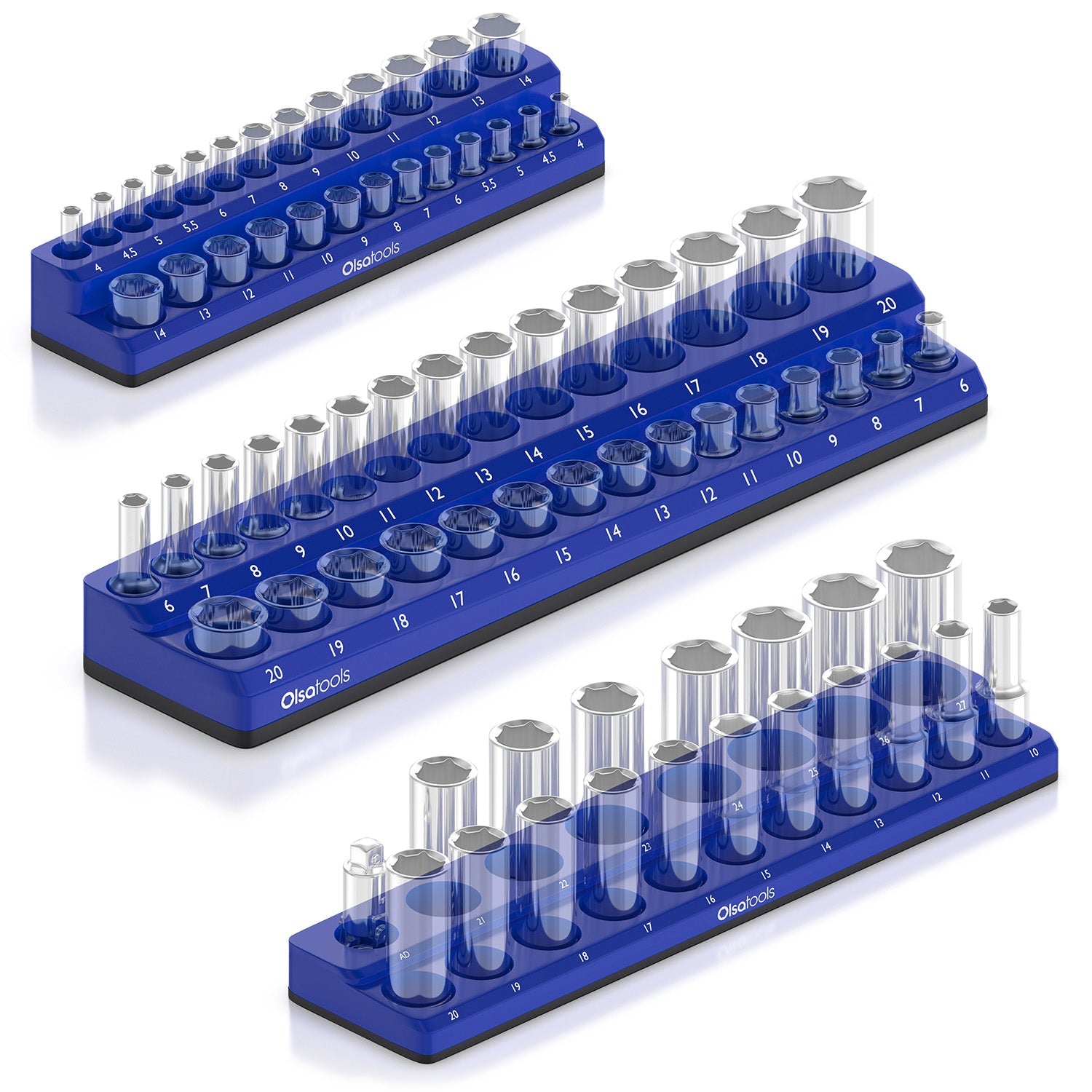 2-Row Magnetic Socket Holders