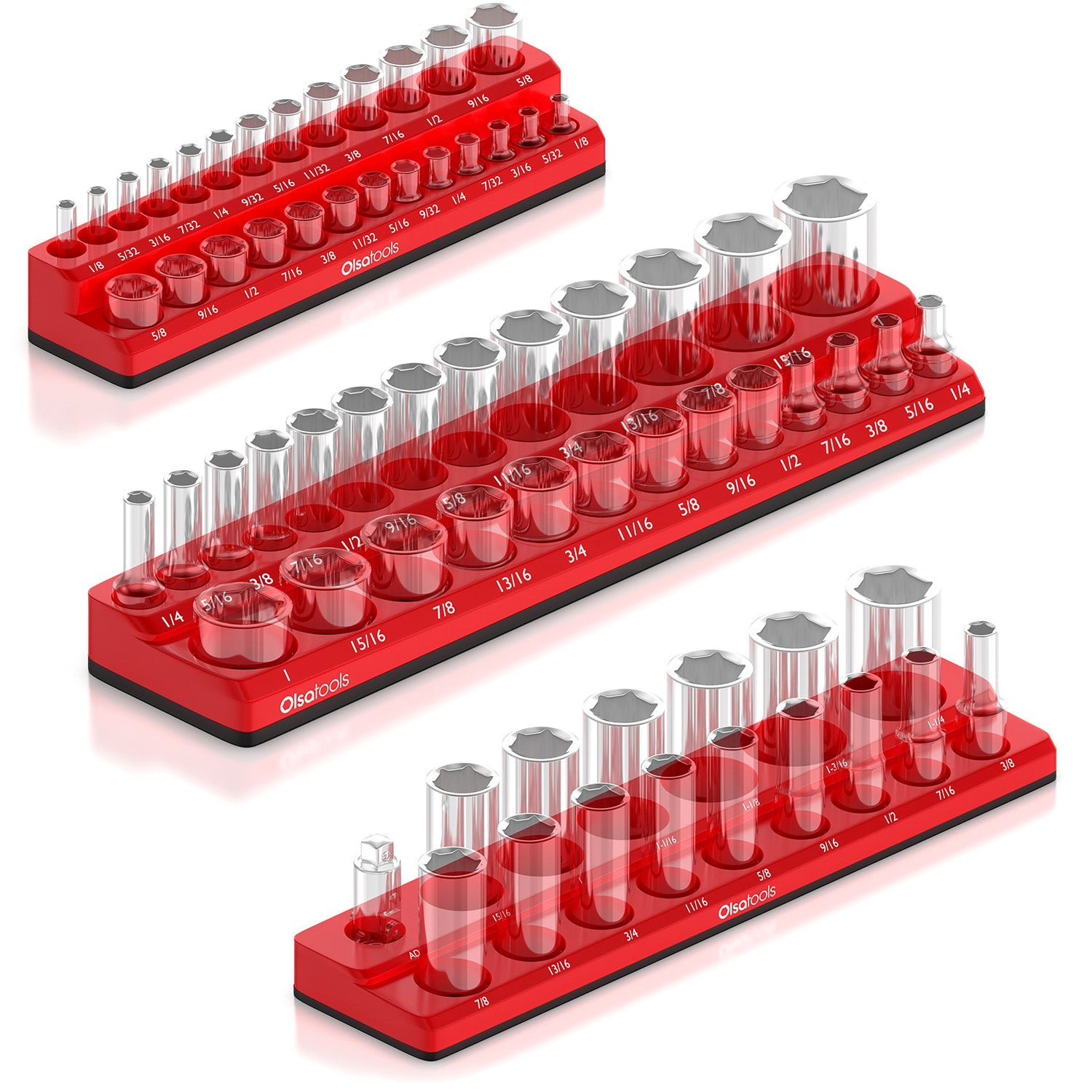 2-Row Magnetic Socket Holders