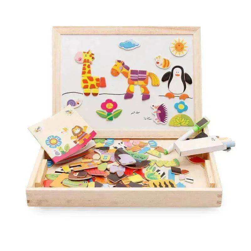 Magnetic Kids Puzzle Drawing Board Toy - www.Shopthatapp.com