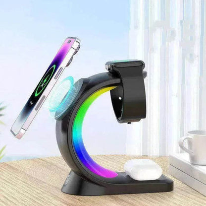 Magnetic Wireless Charger for Phone, AirPods, Watch - www.Shopthatapp.com