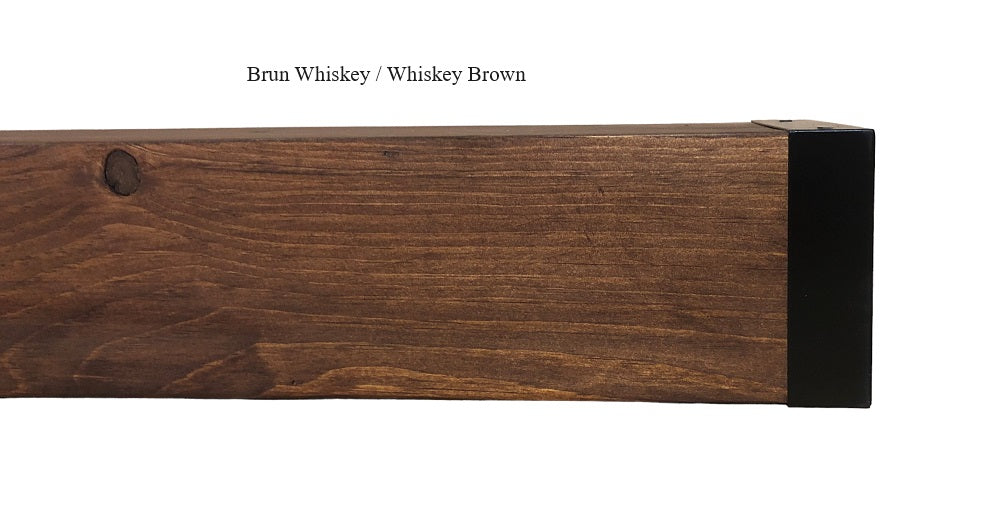 Étagère Style manteau de foyer avec embouts en métal - www.Shopthatapp.com