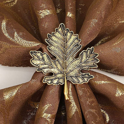 Maple Leaf Retro Napkin Ring Set-Cutlery and dinnerware-www.Shopthatapp.com-KitchenJoint