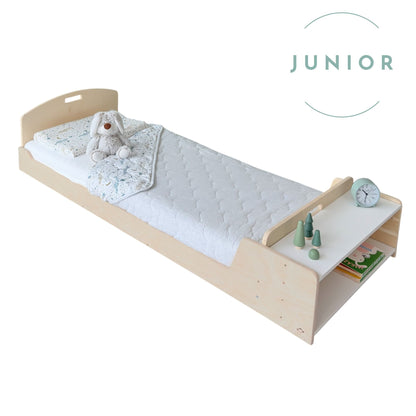 CHERRY JUNIOR - Montessori Floor Bed with Shelves - www.Shopthatapp.com