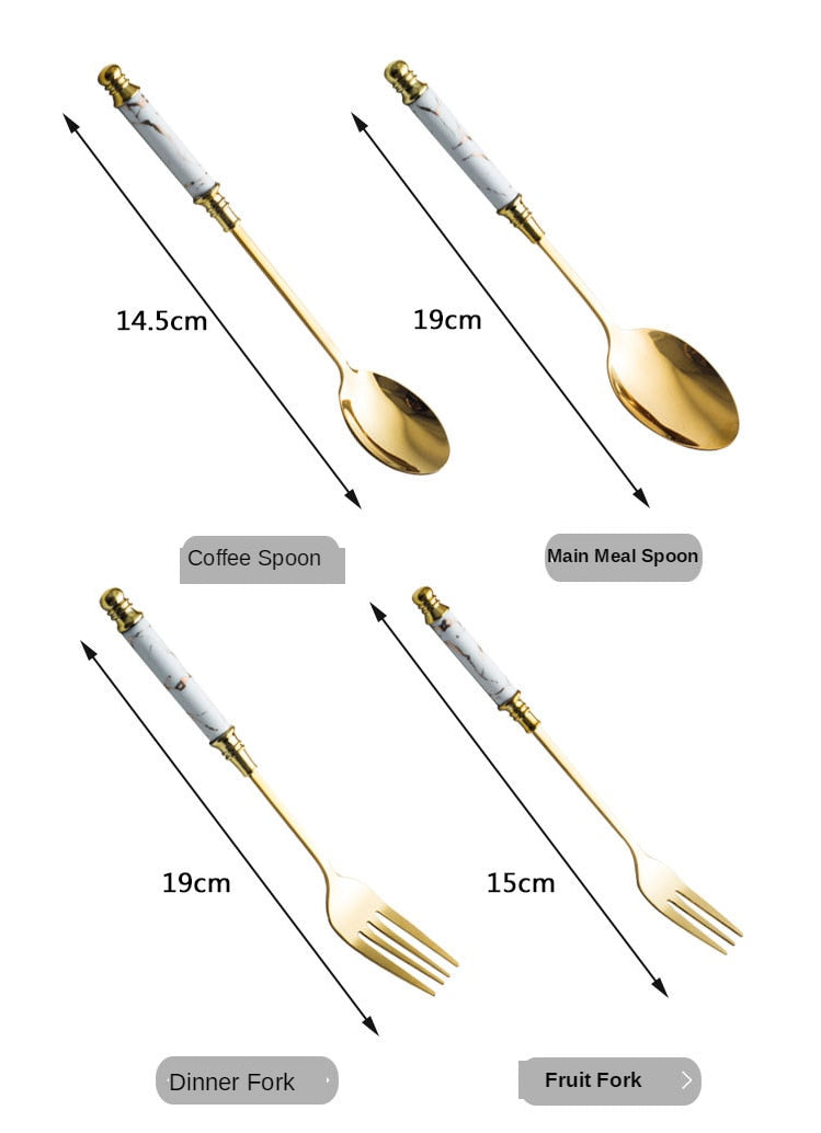 Marble Vintage Flatware Set-Cutlery and dinnerware-www.Shopthatapp.com-KitchenJoint