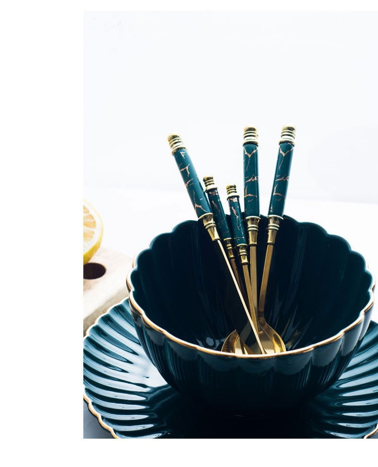 Marble Vintage Flatware Set-Cutlery and dinnerware-www.Shopthatapp.com-KitchenJoint