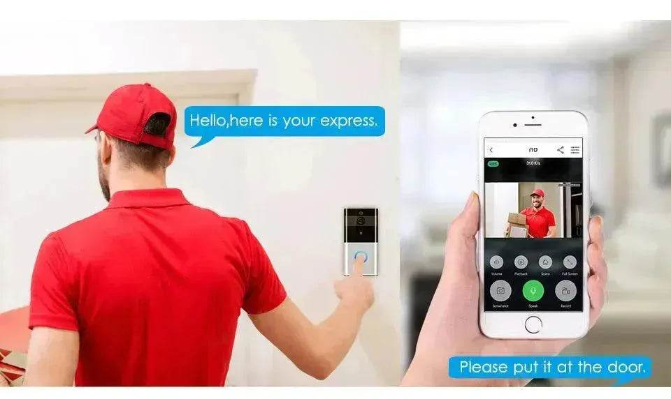 Marlboze WiFi Doorbell Camera – 720P Video & PIR Motion - www.Shopthatapp.com #