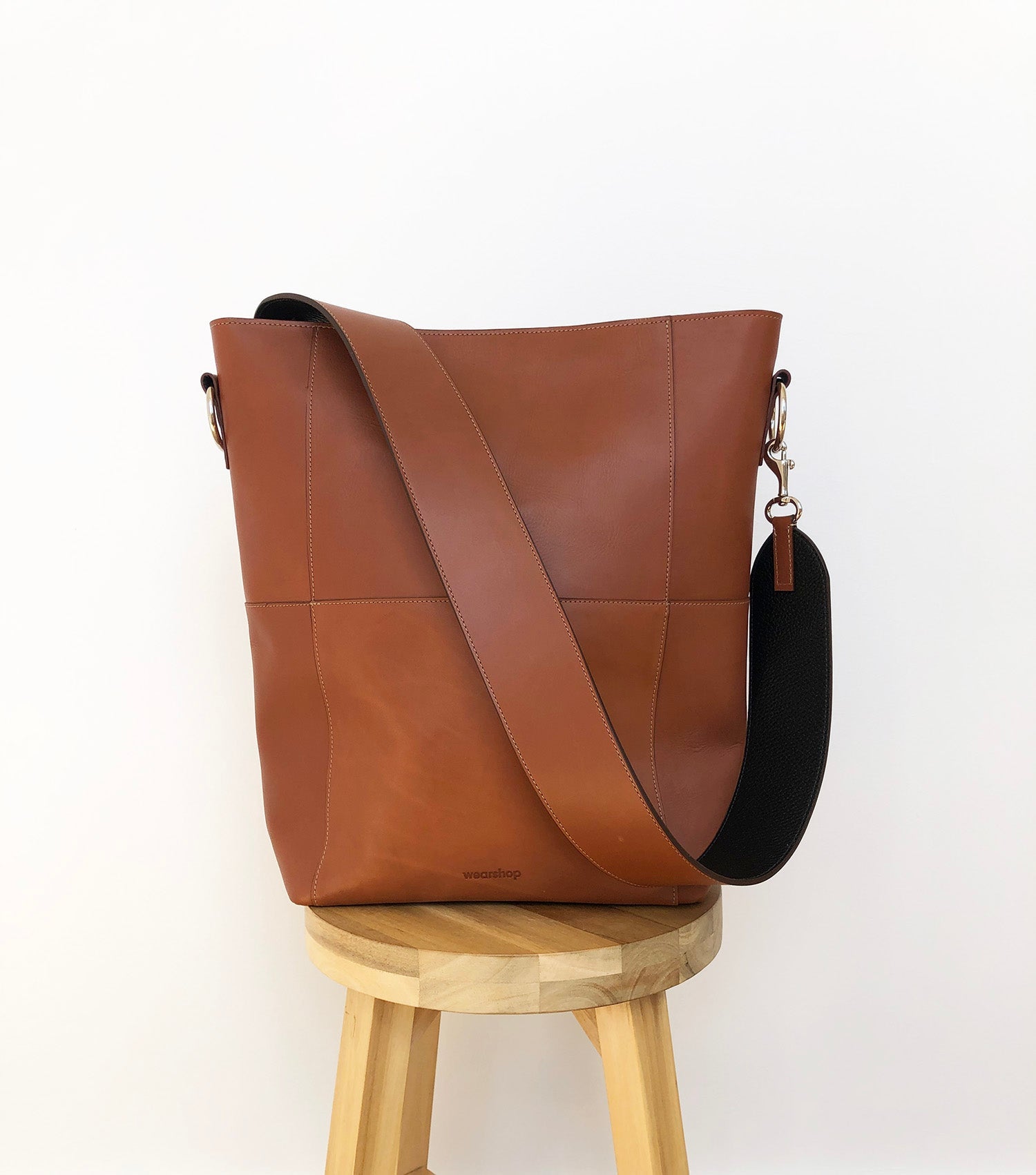 Leather strap for Meletti bag in Tan - www.Shopthatapp.com