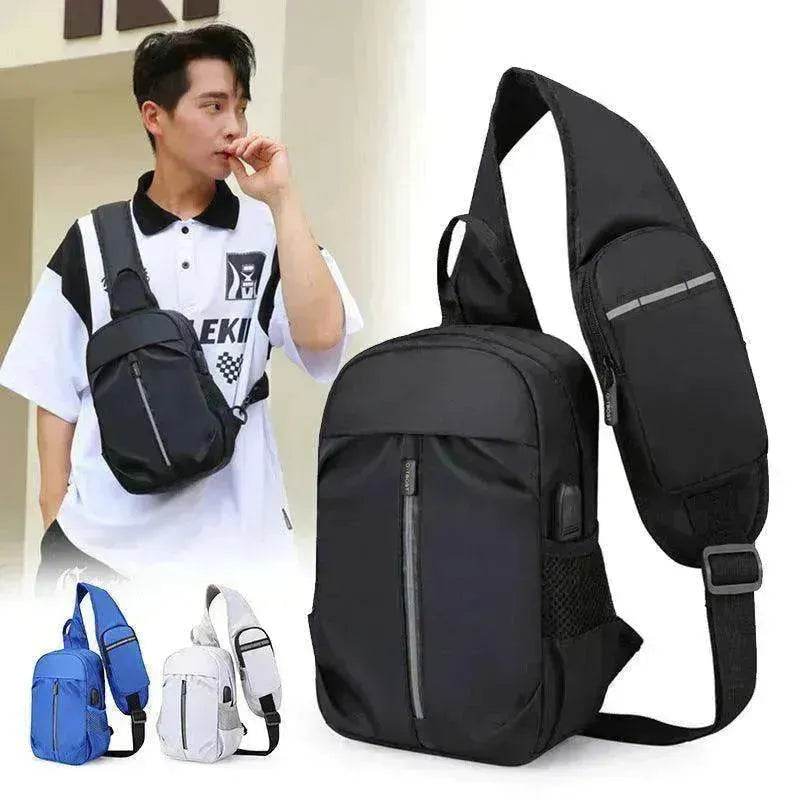 Men Chest Bag With Phone Wallet Design Crossbody Shoulder Bag - www.Shopthatapp.com #
