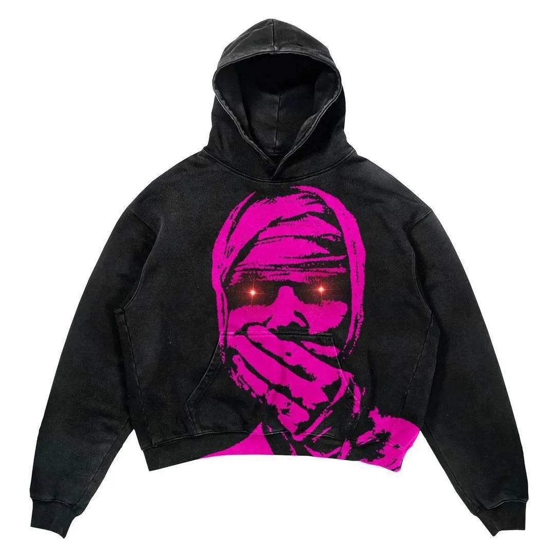 Men's And Women's Fashion Punk Design Fleece Printed Hoodie top - www.Shopthatapp.com #