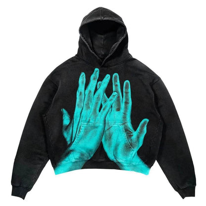 Men's And Women's Fashion Punk Design Fleece Printed Hoodie top - www.Shopthatapp.com #