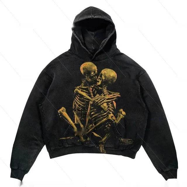 Men's And Women's Fashion Punk Design Fleece Printed Hoodie top - www.Shopthatapp.com #