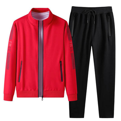 Men's Athleisure Stand Collar Track suit - www.Shopthatapp.com #