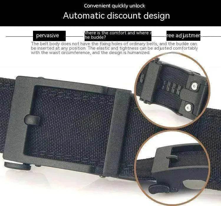 Men's Auto Buckle Belt: Thickened, Dual-use - www.Shopthatapp.com #