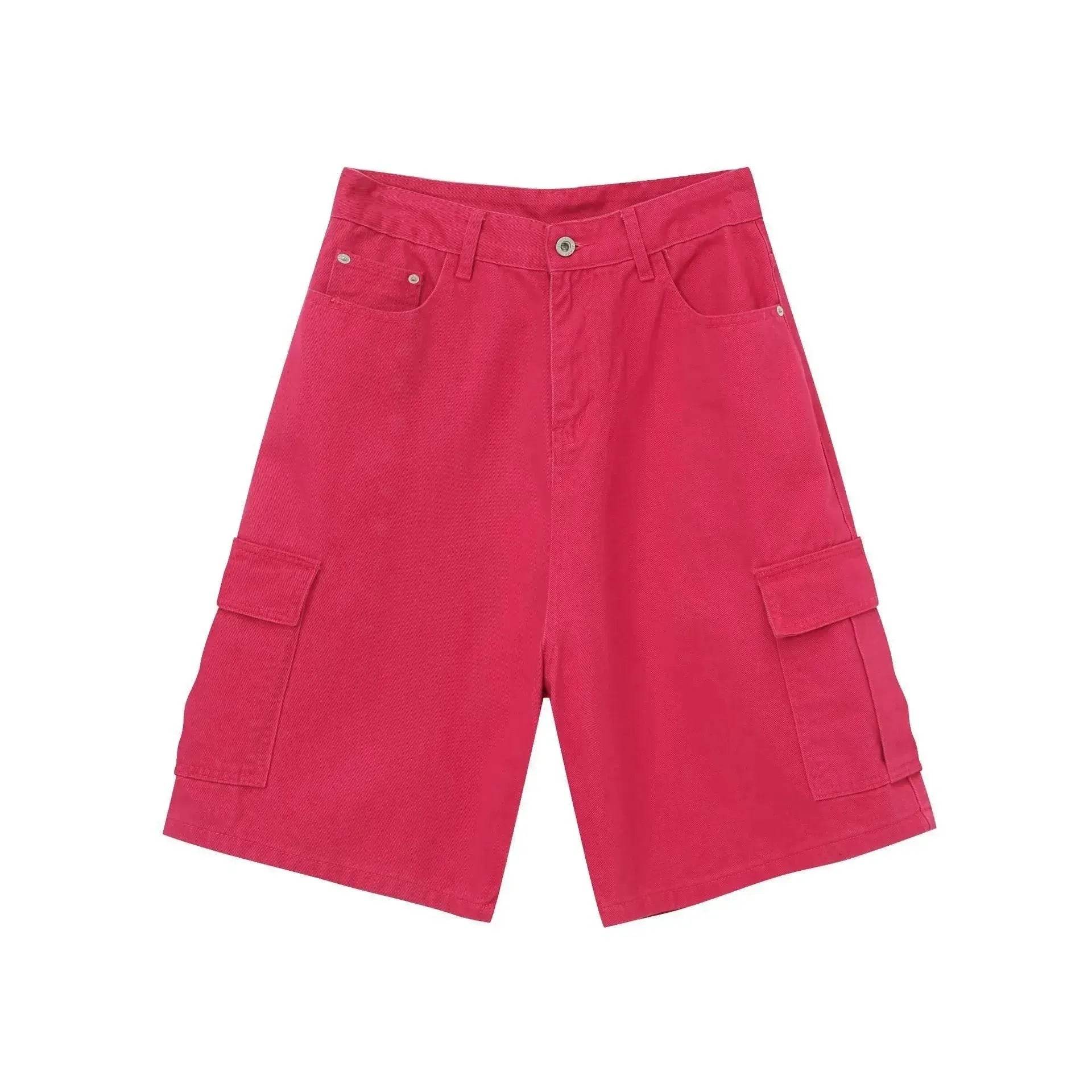 Men's Baggy Dad Shorts Jeans Denim Summer New Straight Wide-leg Workwear Denim Shorts  for Men Loose Leisure All-matching Shorts - www.Shopthatapp.com #