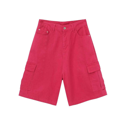 Men's Baggy Dad Shorts Jeans Denim Summer New Straight Wide-leg Workwear Denim Shorts  for Men Loose Leisure All-matching Shorts - www.Shopthatapp.com #