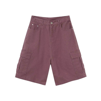 Men's Baggy Dad Shorts Jeans Denim Summer New Straight Wide-leg Workwear Denim Shorts  for Men Loose Leisure All-matching Shorts - www.Shopthatapp.com #