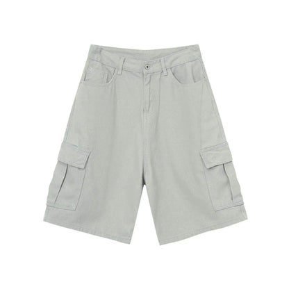 Men's Baggy Dad Shorts Jeans Denim Summer New Straight Wide-leg Workwear Denim Shorts  for Men Loose Leisure All-matching Shorts - www.Shopthatapp.com #