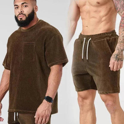 Men's Classy Summer Casual T-shirt Shorts Suit - www.Shopthatapp.com #