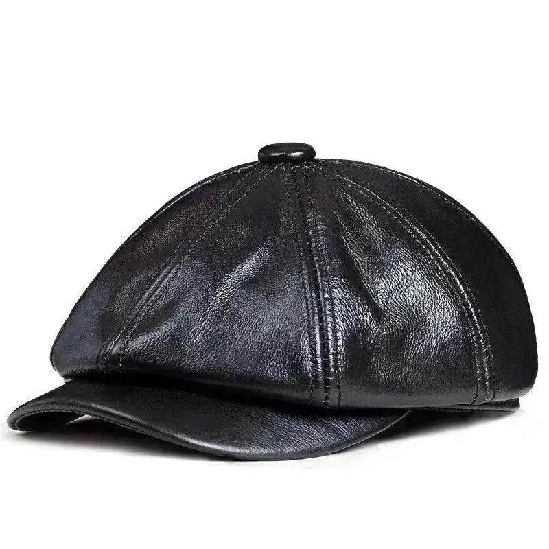 Men's Dome Top Layer Cowhide Octagonal Hat - www.Shopthatapp.com #