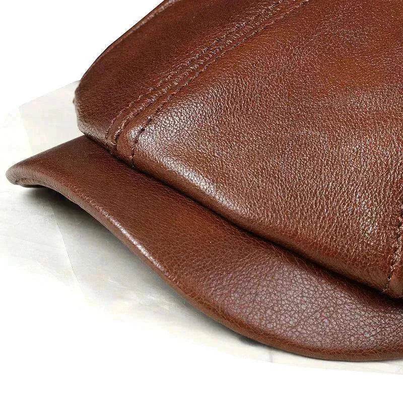 Men's Dome Top Layer Cowhide Octagonal Hat - www.Shopthatapp.com #