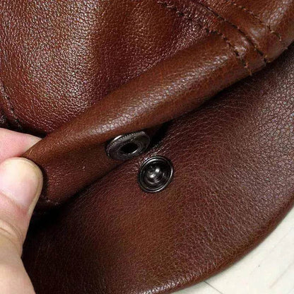 Men's Dome Top Layer Cowhide Octagonal Hat - www.Shopthatapp.com #