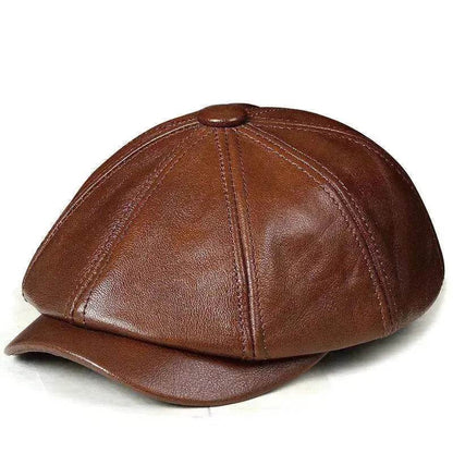 Men's Dome Top Layer Cowhide Octagonal Hat - www.Shopthatapp.com #