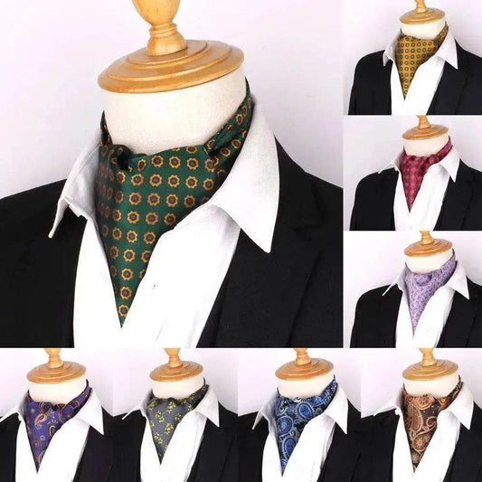 Men's Elegant Silk Scarf Floral Collar Mouth Napkin - www.Shopthatapp.com #