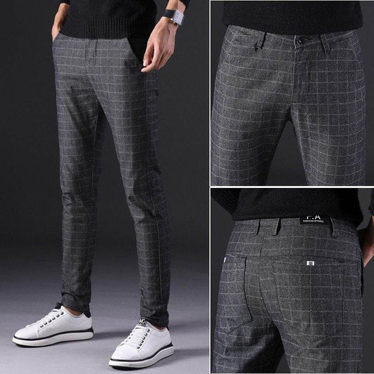 Men's Fashion And Comfort Slim Straight fit suit Trousers - www.Shopthatapp.com #