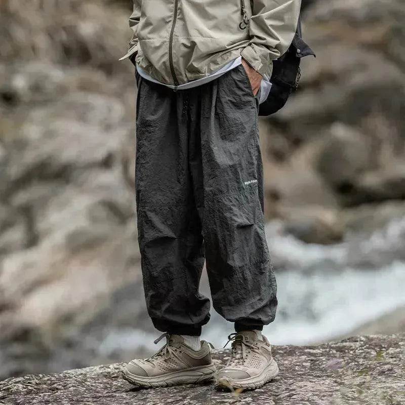 Men's Fashion Ankle-tied Loose Waterproof Workwear Pants - www.Shopthatapp.com #