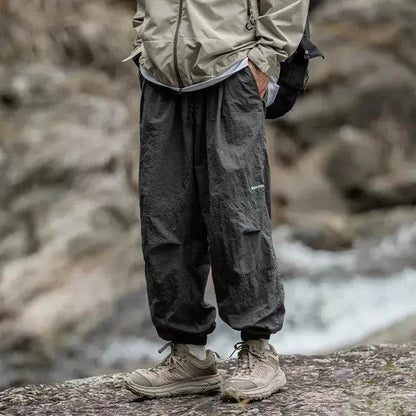 Men's Fashion Ankle-tied Loose Waterproof Workwear Pants - www.Shopthatapp.com #