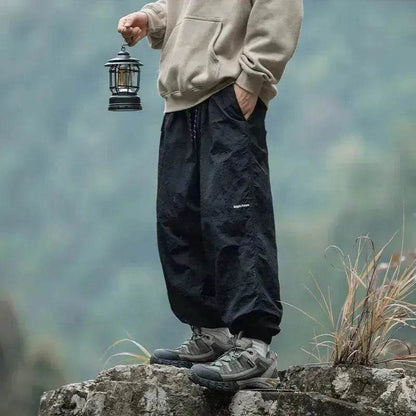 Men's Fashion Ankle-tied Loose Waterproof Workwear Pants - www.Shopthatapp.com #