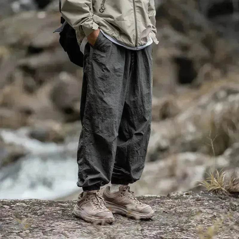 Men's Fashion Ankle-tied Loose Waterproof Workwear Pants - www.Shopthatapp.com #