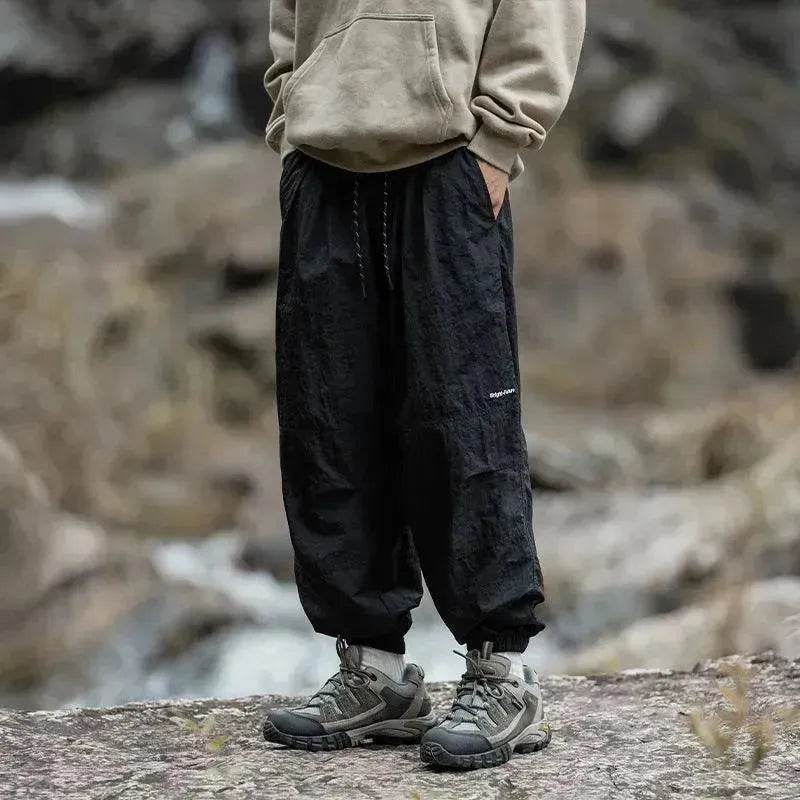 Men's Fashion Ankle-tied Loose Waterproof Workwear Pants - www.Shopthatapp.com #