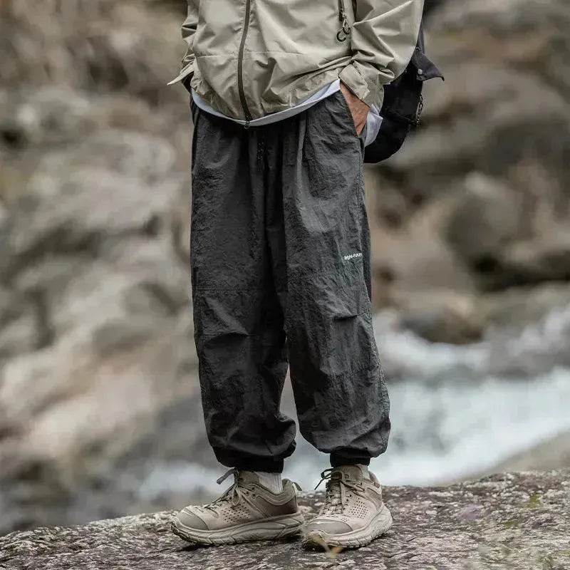 Men's Fashion Ankle-tied Loose Waterproof Workwear Pants - www.Shopthatapp.com #