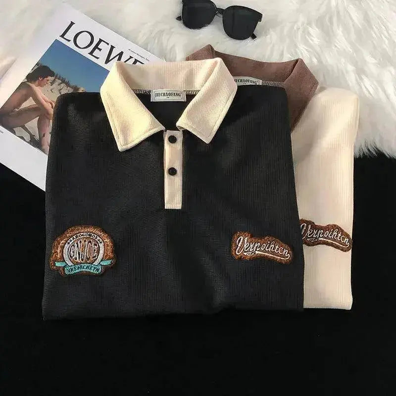 Men's Fashion Casual Retro Waffle Short Sleeve - www.Shopthatapp.com #