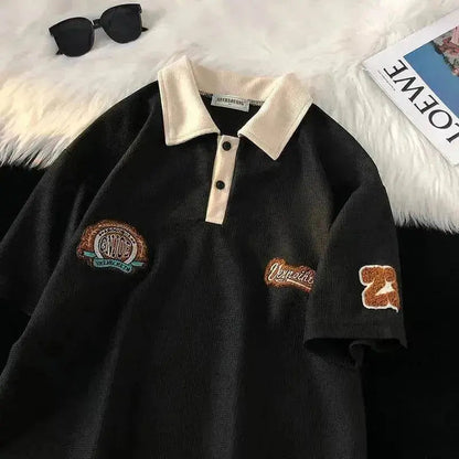 Men's Fashion Casual Retro Waffle Short Sleeve - www.Shopthatapp.com #