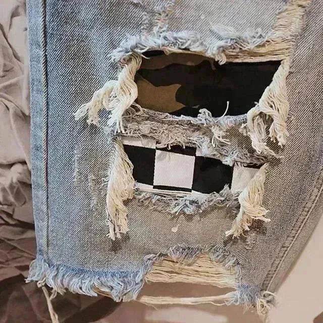 Men's Fashion Casual Ripped Denim Shorts - www.Shopthatapp.com #