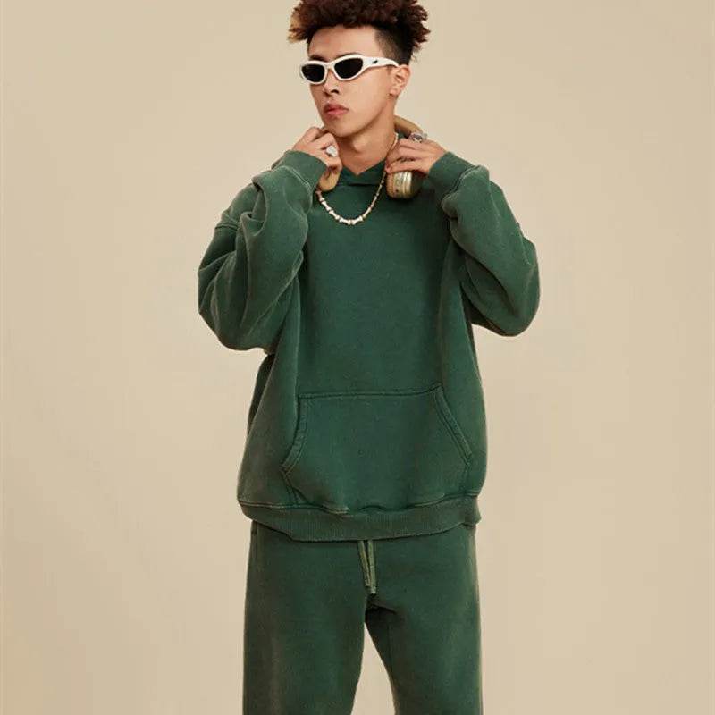 Men's Fashion Retro Velvet Hoodie Sweatshirt Pullover top - www.Shopthatapp.com #