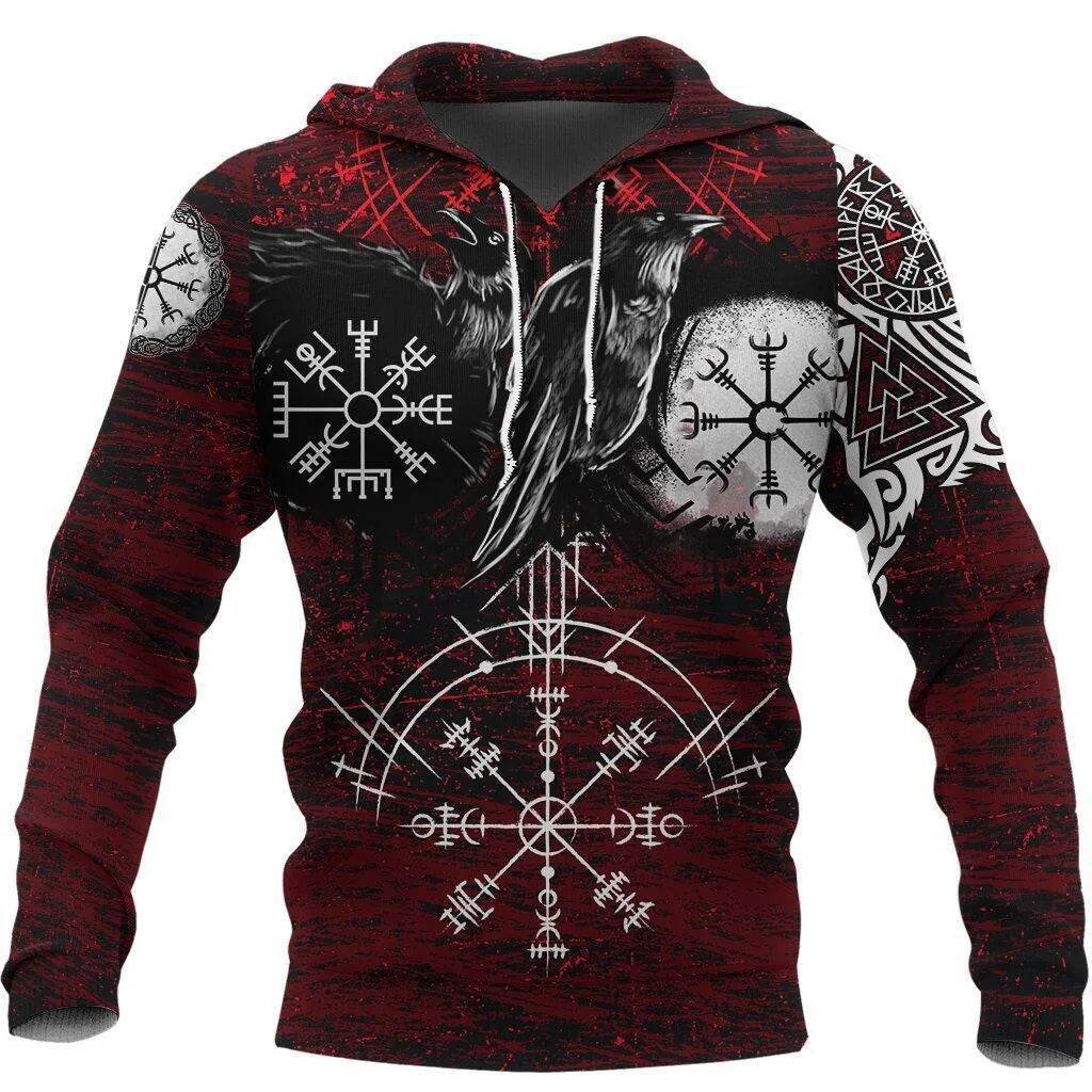Men's Gothic Printed Street Fashion Classic Hoodie Pullover - www.Shopthatapp.com #