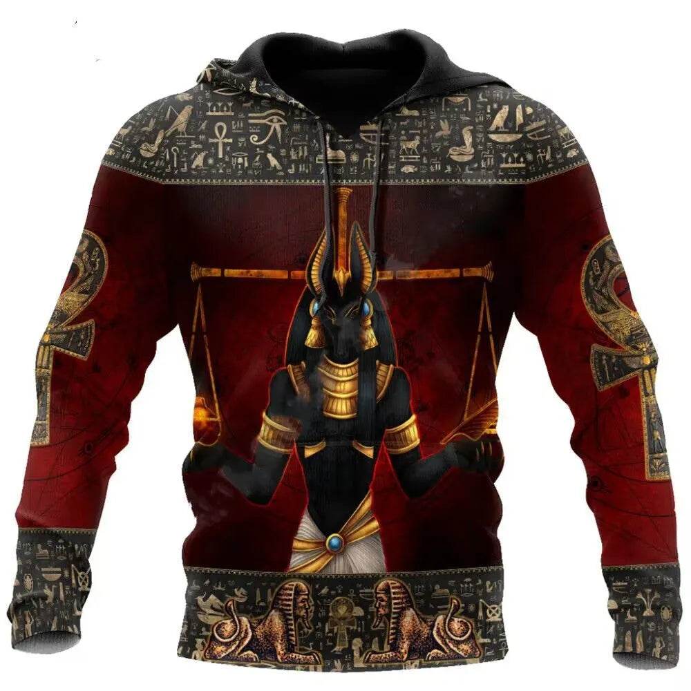 Men's Gothic Printed Street Fashion Classic Hoodie Pullover - www.Shopthatapp.com #