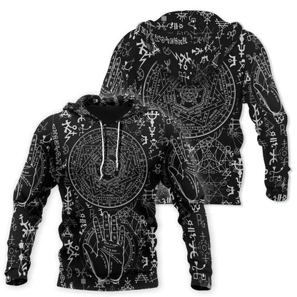 Men's Gothic Printed Street Fashion Classic Hoodie Pullover - www.Shopthatapp.com #