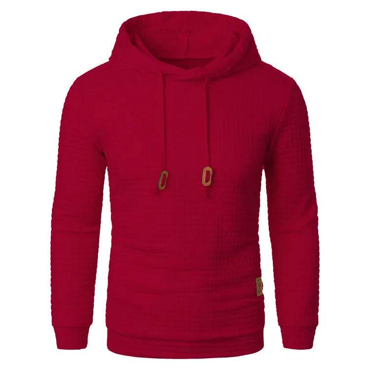Men's Jacquard Sweatshirt Long-sleeved Hoodie Warm Color  Sports Pullover Top - www.Shopthatapp.com #