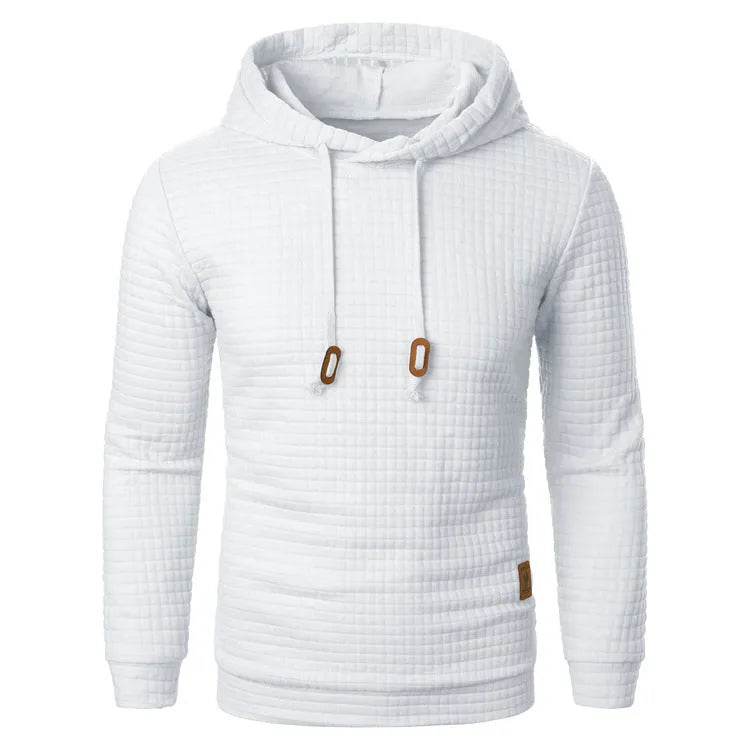 Men's Jacquard Sweatshirt Long-sleeved Hoodie Warm Color  Sports Pullover Top - www.Shopthatapp.com #