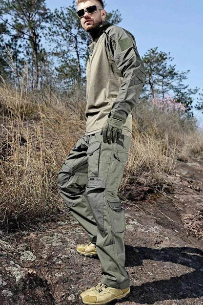 Men's Long Sleeve Spring And Autumn Training Wear Camouflage Suit - www.Shopthatapp.com #