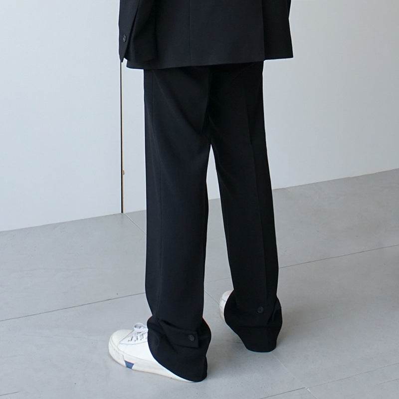 Men's Mid Waist loose Straight leg trouser - www.Shopthatapp.com #