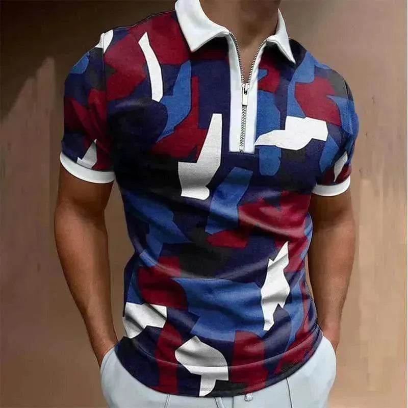Men's Polo Short-Sleeve Summer Hedging Style Shirt - www.Shopthatapp.com #