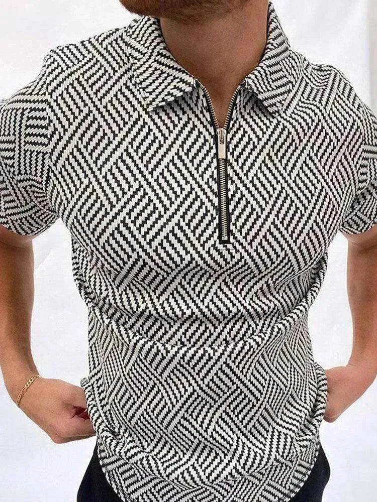 Men's Polo Short-Sleeve Summer Hedging Style Shirt - www.Shopthatapp.com #