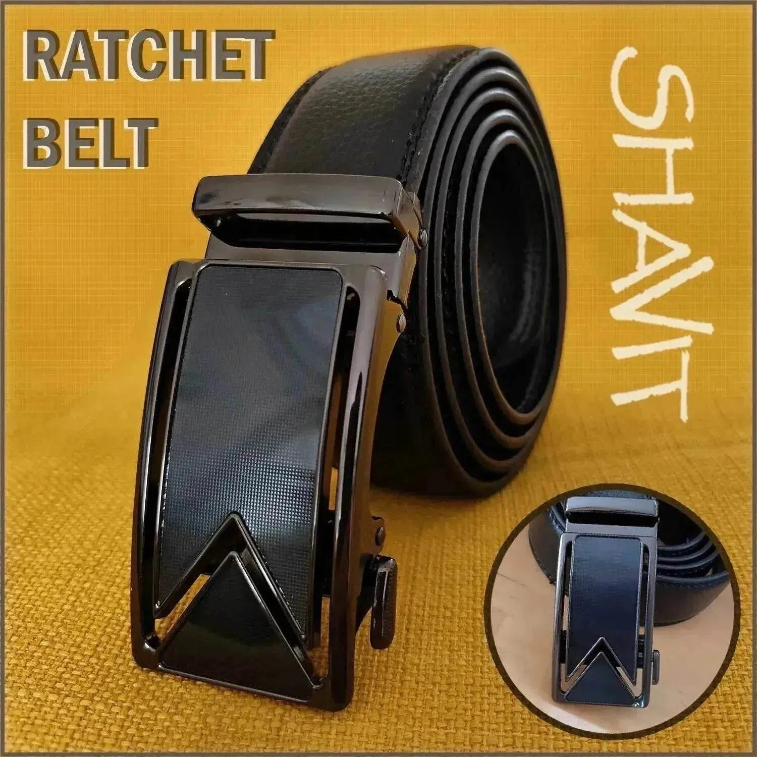 Men's Ratchet Belt Leather Mens Belt With Slide Buckle Ratchet Belts For Men USA - www.Shopthatapp.com #