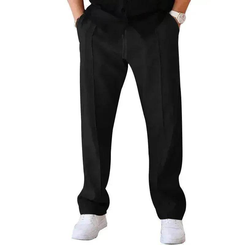 Men's Trouser Pant  Sports Casual Loose Straight Pants With Drawstring Design - www.Shopthatapp.com #