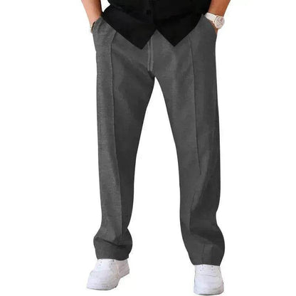 Men's Trouser Pant  Sports Casual Loose Straight Pants With Drawstring Design - www.Shopthatapp.com #